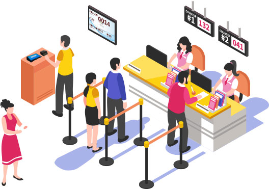 queue-system-qms-system-service-counter-scenario